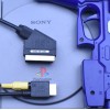 PlayStation 1 PS1 RGB SCART PACKAPUNCH cable sync on luma cable + Guncon port